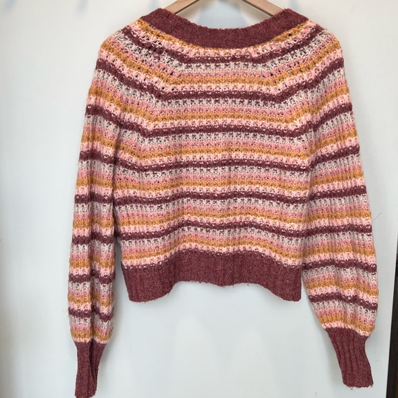 American Eagle Women's Striped Wool Blend Cardigan - size S - Picture 3 of 5